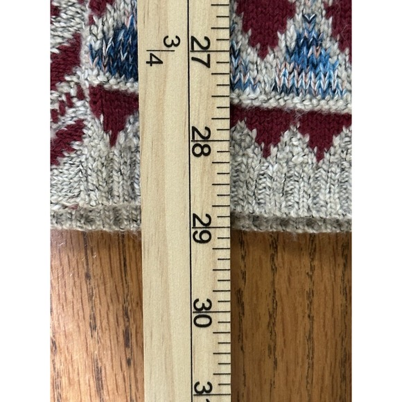 Lucky Brand Medium? Cardigan Sweater Open Front Aztec Bohemian Southwest Western - Picture 8 of 8